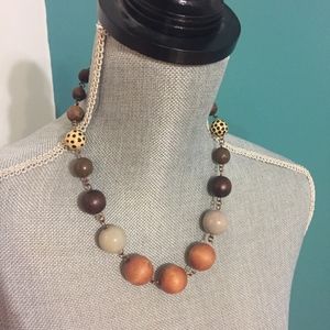 Wooden bead necklace